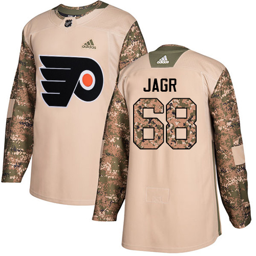 Adidas Flyers #68 Jaromir Jagr Camo Authentic Veterans Day Stitched NHL Jersey
